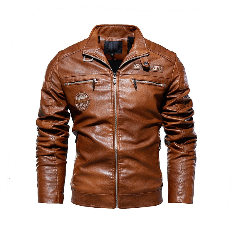 Winter Leather Jacket Men