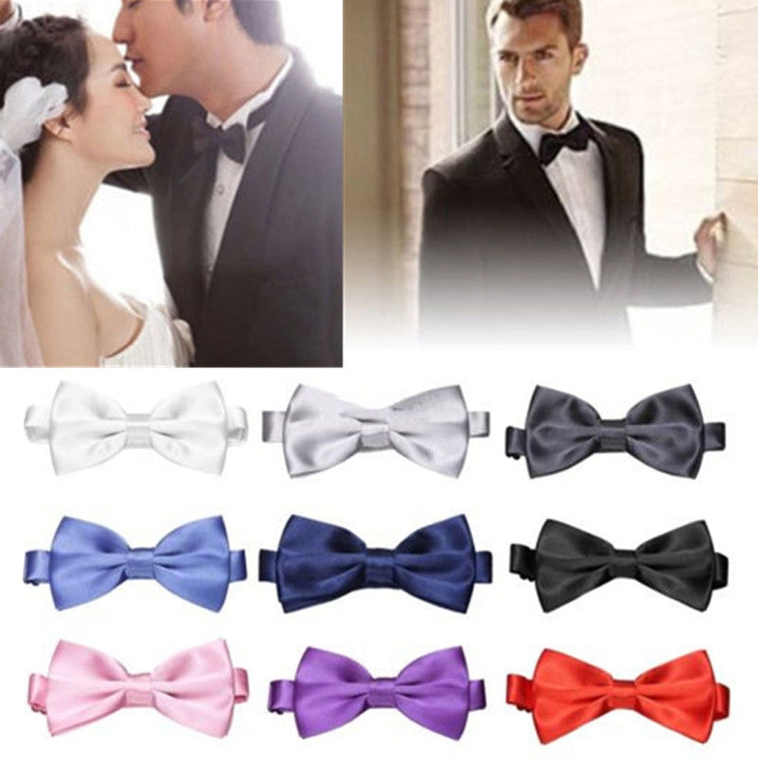 Sale 1PC Gentleman Men Classic Tuxedo Bowtie Necktie For Wedding Party Bow tie knot Bow Tie Boys Fashion 30 Solid Colors