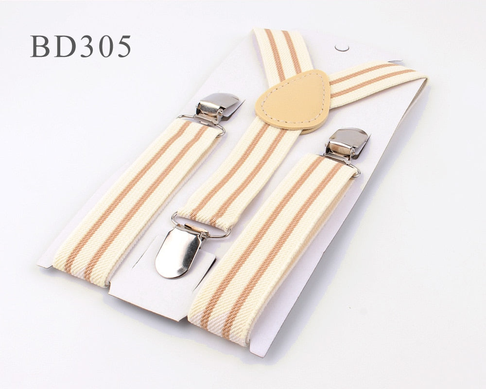 New Adjustable Kids Suspenders Elastic Striped Suspender Candy Color Children Braces Wedding Accessories Girls Boys Straps