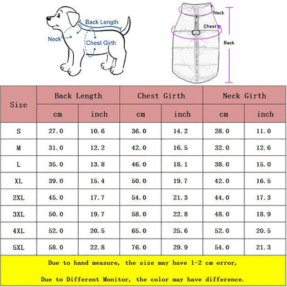 Waterproof Dog Clothes Zipper Jacket Coat For Small Medium Large Dogs Winter Warm Pet Clothing for Dog Costume Vest Apparel - Hiccupzz