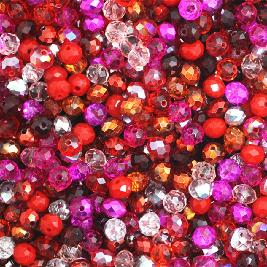 Multicolor 3*4mm,4*6mm,6*8mm Austria faceted Crystal Glass Beads for Jewelry Making