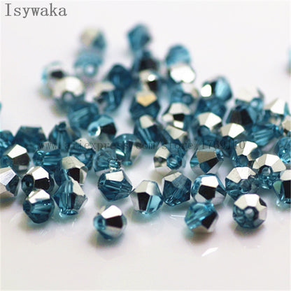 Multicolor 100pcs 4mm Bicone Austria Crystal Beads for DIY Jewelry Making - Hiccupzz