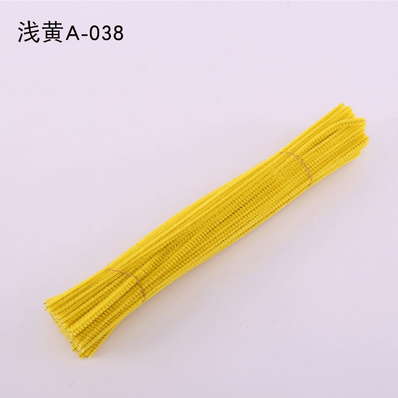 50/100pcs 30cm Chenille Stems Stick Cleaners Kids Educational Toys Handmade Colorful Chenille Stems Pipe for DIY Craft Supplies