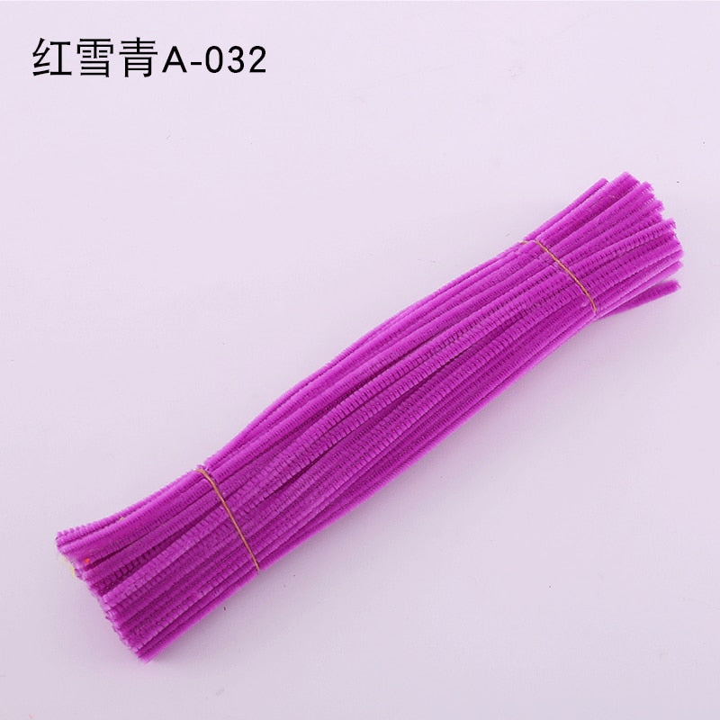 50/100pcs 30cm Chenille Stems Stick Cleaners Kids Educational Toys Handmade Colorful Chenille Stems Pipe for DIY Craft Supplies