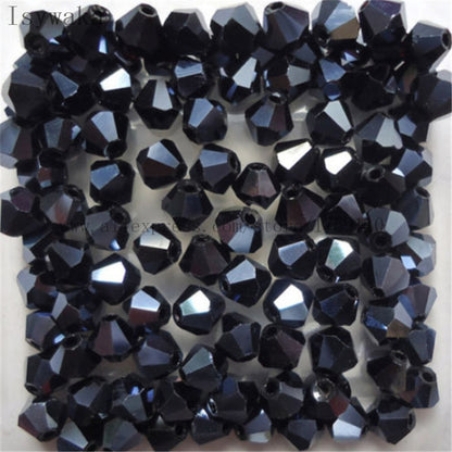 Multicolor 100pcs 4mm Bicone Austria Crystal Beads for DIY Jewelry Making - Hiccupzz