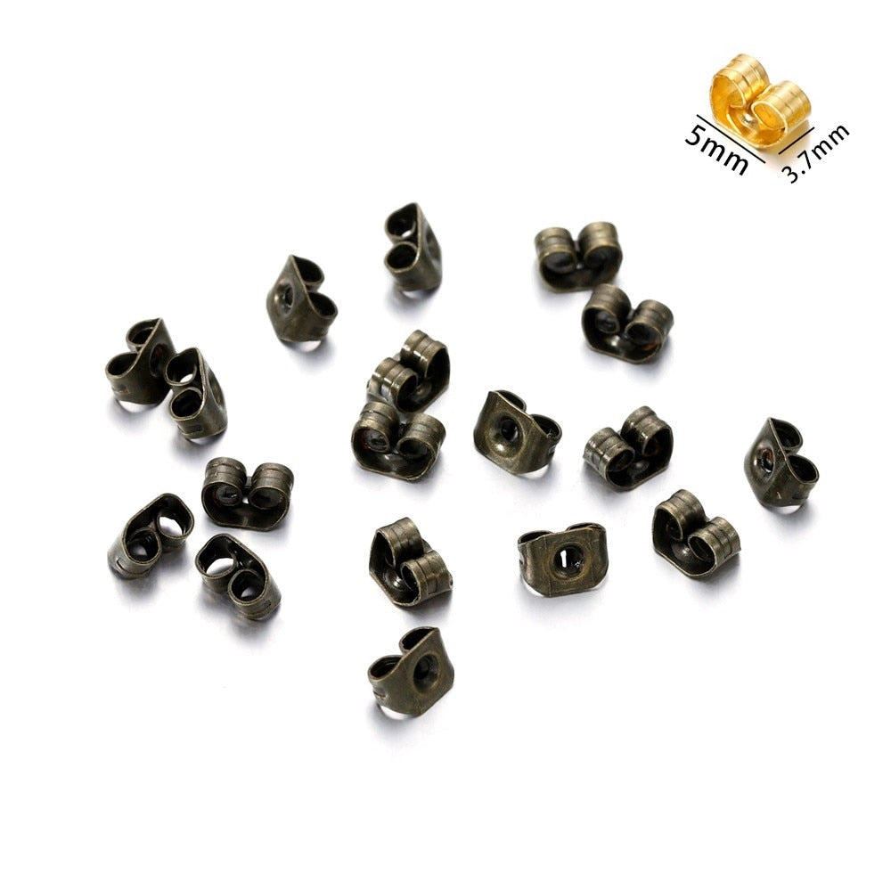 200-2000pcs Soft Silicone Rubber Earring Back Stoppers for Stud Earrings