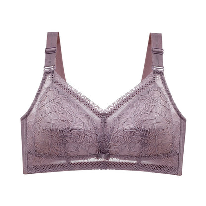 FallSweet Wireless Bras for Women Thin Cup Lingeire Plus Size Lace Underwear Minimizer Brassiere B C D E Cup - Hiccupzz