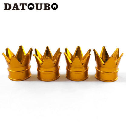 4 Pcs New Arrive Colorful Aluminum Crown Car Tire Valve Stem Caps - Hiccupzz