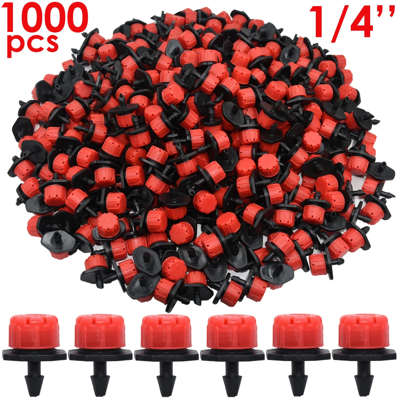 30-1000PCS 4/7mm Garden Irrigation Nozzle Adjustable Water Sprinkler