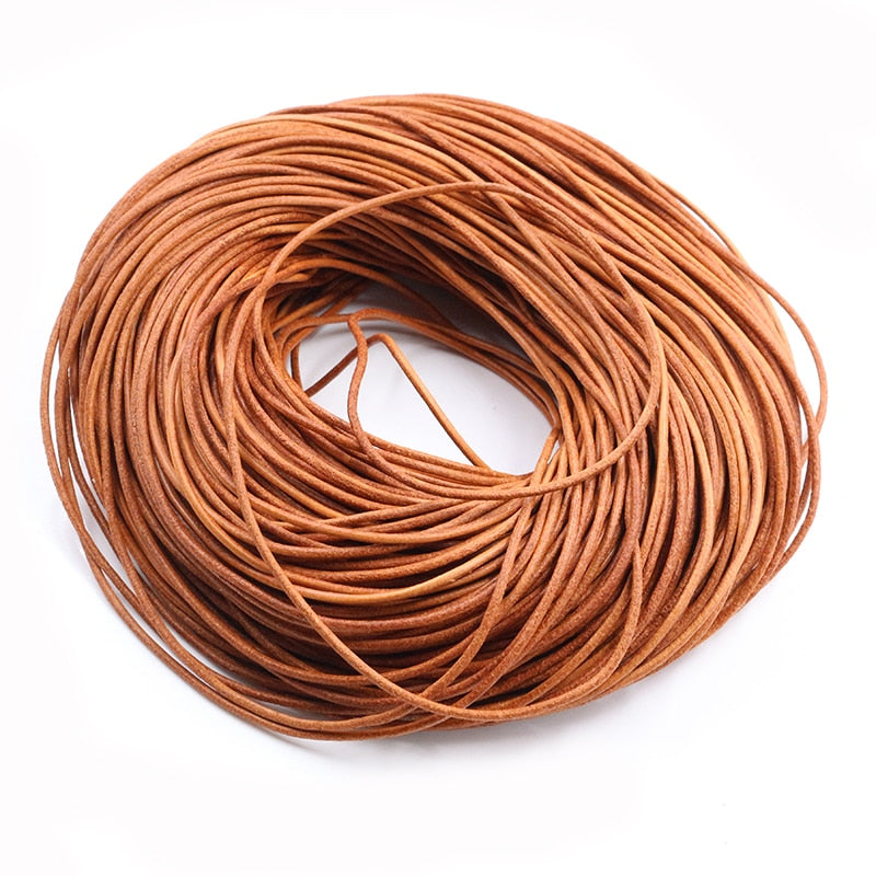 4 Color Genuine Cow Leather Round Thong Cord  for Jewelry Making - Hiccupzz
