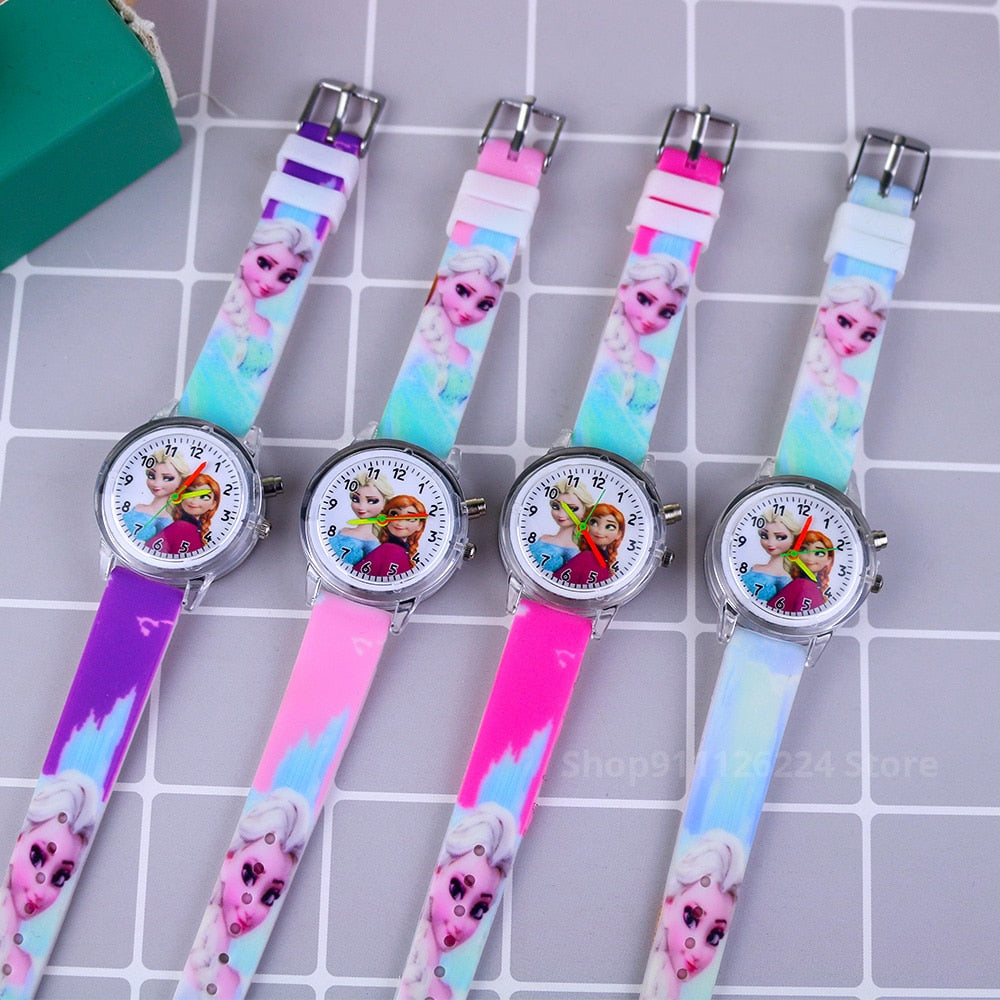 Disney Princess Elsa Watches for Girls, Silicone Strap