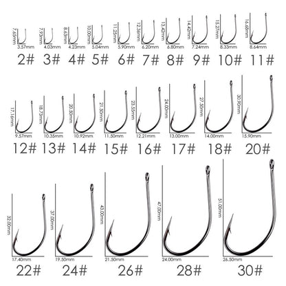 50pcs/10pcs/Box Treble Fishing Hooks - Hiccupzz