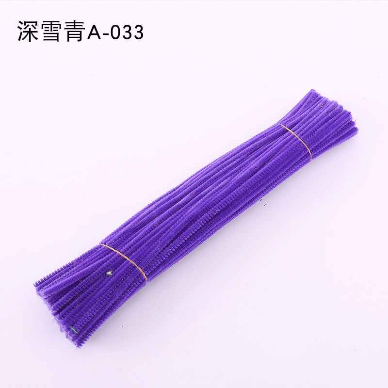 50/100pcs 30cm Chenille Stems Stick Cleaners Kids Educational Toys Handmade Colorful Chenille Stems Pipe for DIY Craft Supplies