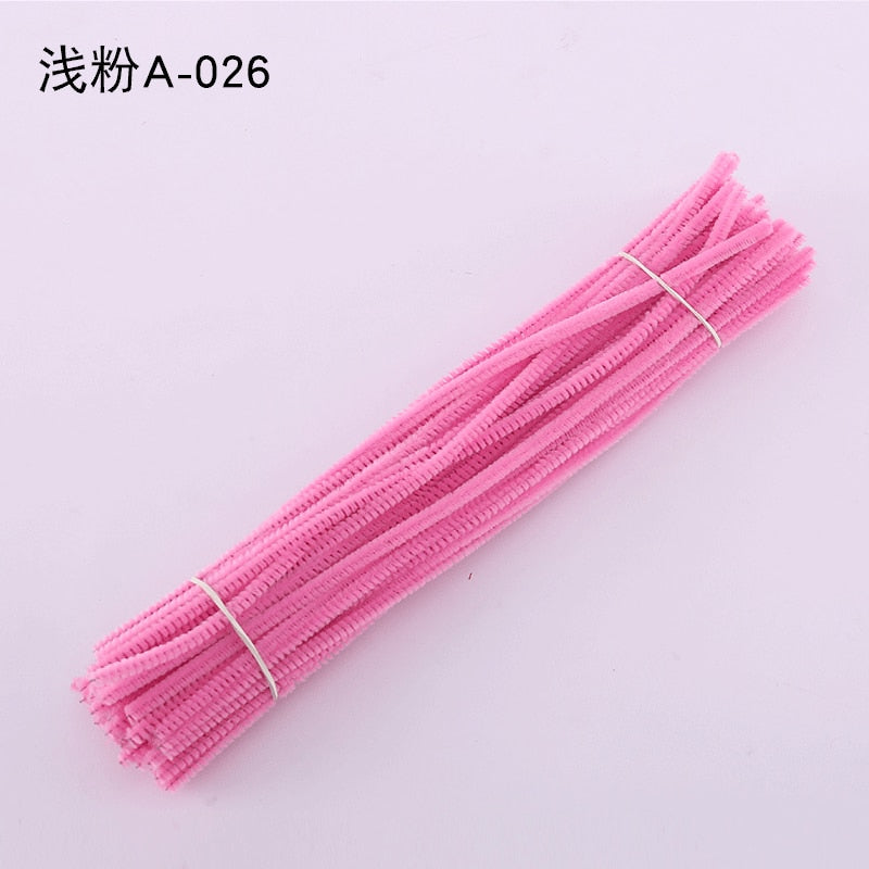 50/100pcs 30cm Chenille Stems Stick Cleaners Kids Educational Toys Handmade Colorful Chenille Stems Pipe for DIY Craft Supplies