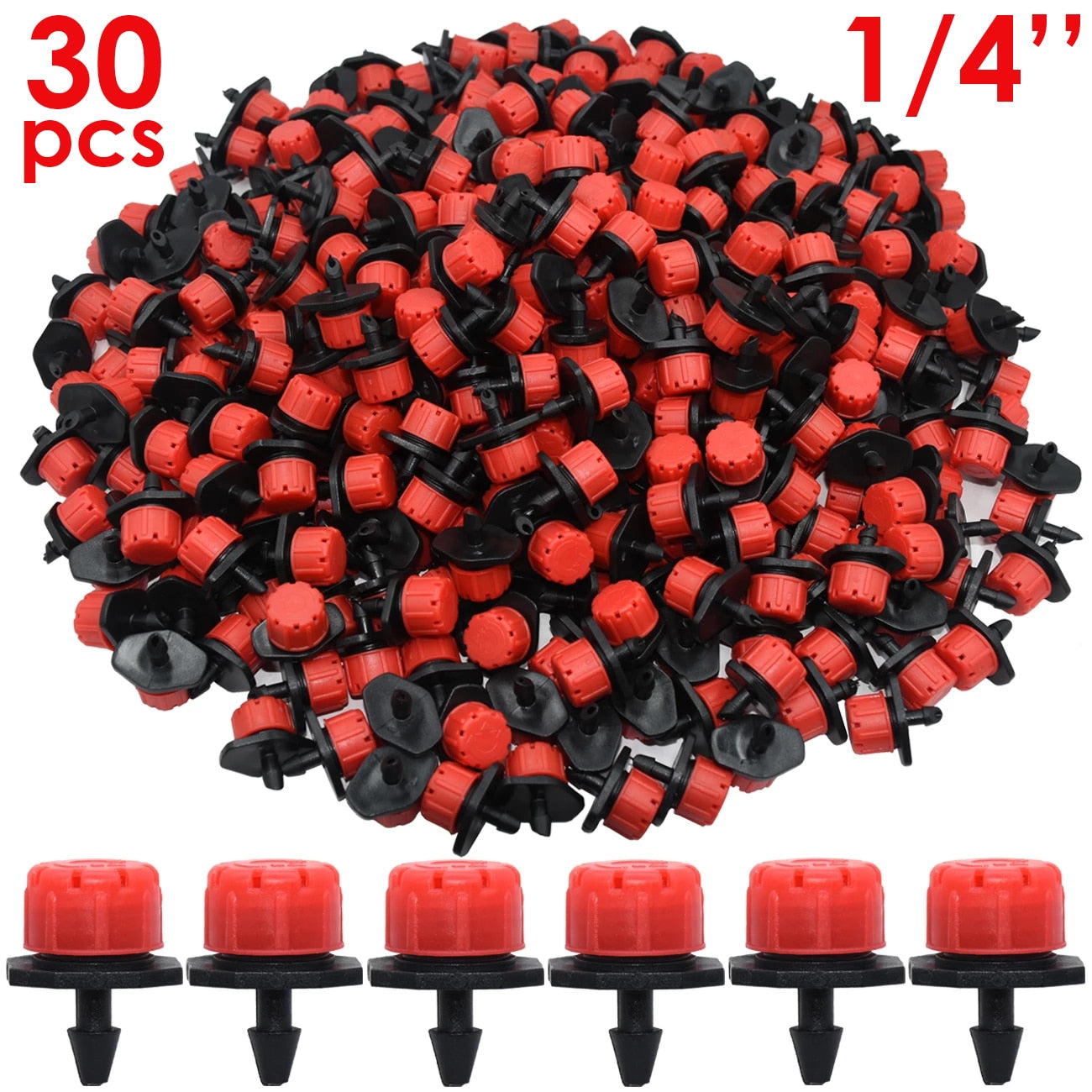 30-1000PCS 4/7mm Garden Irrigation Nozzle Adjustable Water Sprinkler