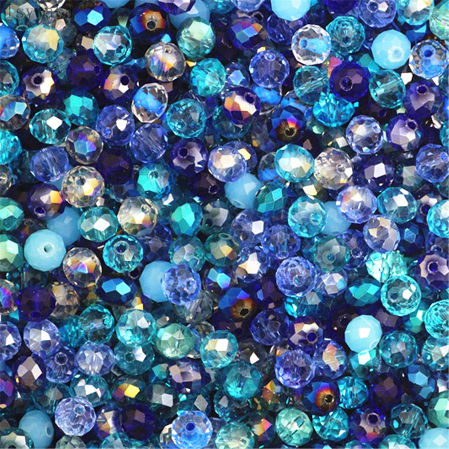 Multicolor 3*4mm,4*6mm,6*8mm Austria faceted Crystal Glass Beads for Jewelry Making