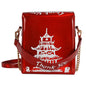 Chinese Takeout Box Purse Pu Leather Women Handbag Fashion Crossbody Bag Shoulder Chain Bag for Girl Bucket Bag - Hiccupzz