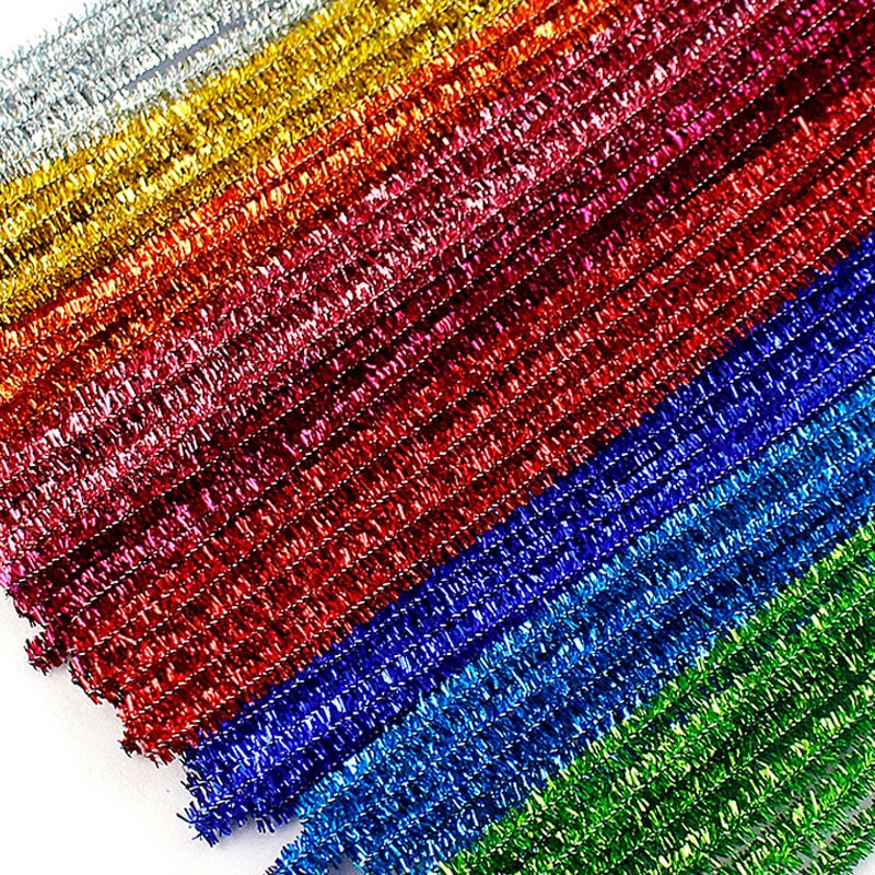 50/100pcs 30cm Chenille Stems Stick Cleaners Kids Educational Toys Handmade Colorful Chenille Stems Pipe for DIY Craft Supplies