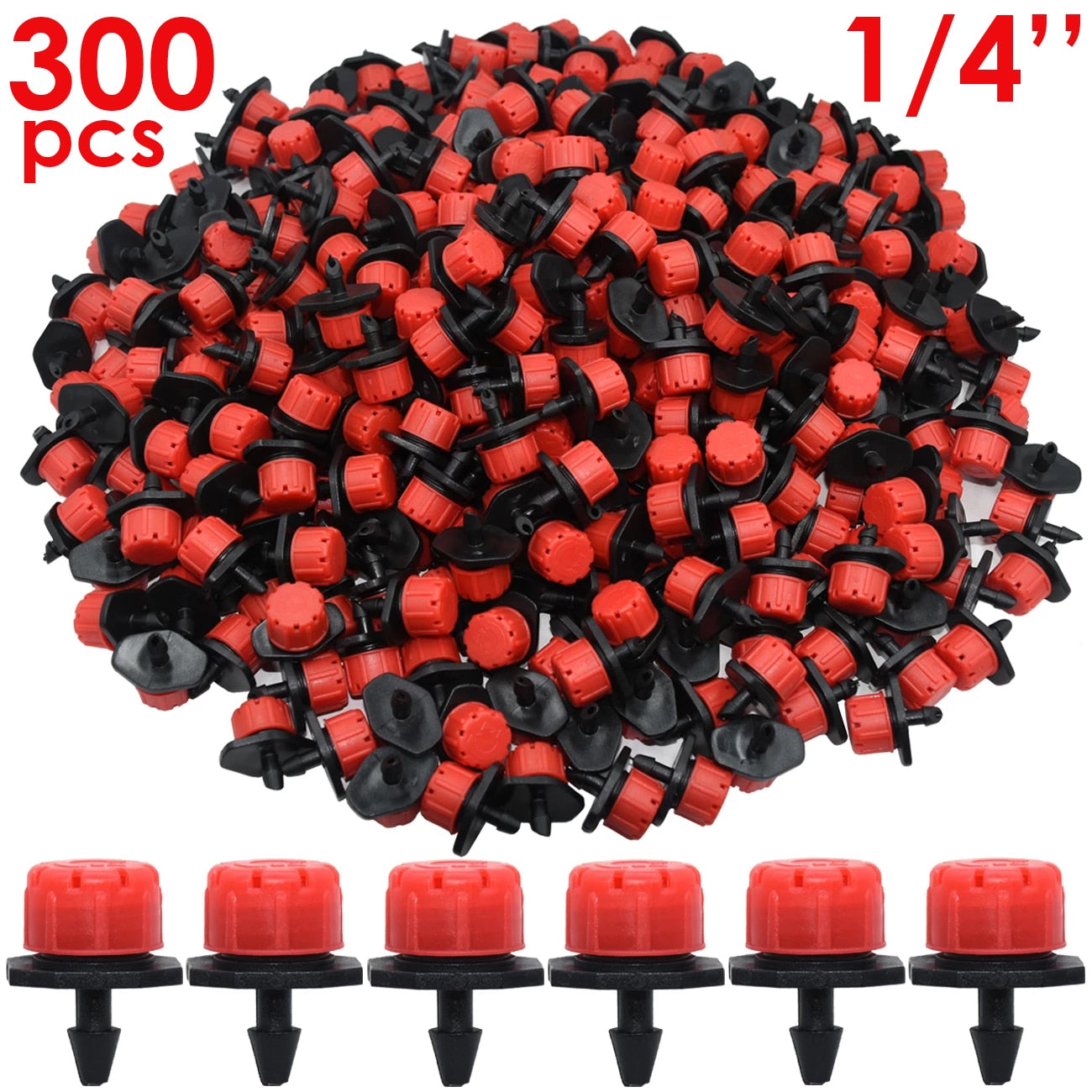 30-1000PCS 4/7mm Garden Irrigation Nozzle Adjustable Water Sprinkler