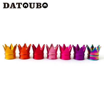 4 Pcs New Arrive Colorful Aluminum Crown Car Tire Valve Stem Caps - Hiccupzz