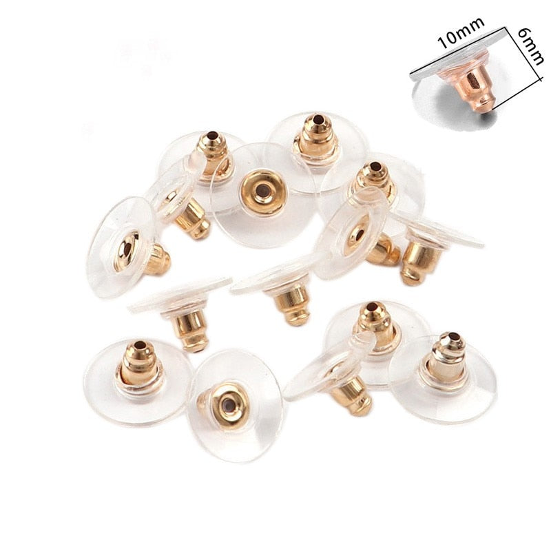 200-2000pcs Soft Silicone Rubber Earring Back Stoppers for Stud Earrings