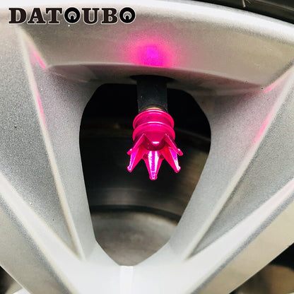 4 Pcs New Arrive Colorful Aluminum Crown Car Tire Valve Stem Caps - Hiccupzz