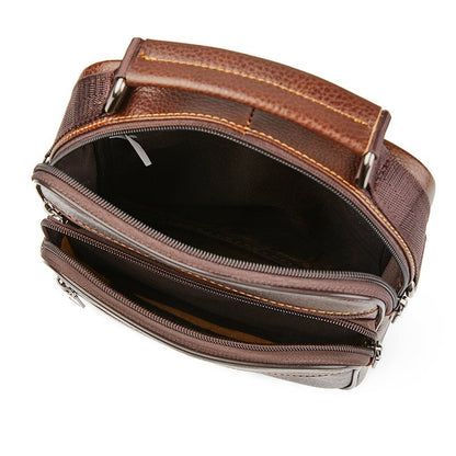 Men Genuine Leather Shoulder Bag - Hiccupzz