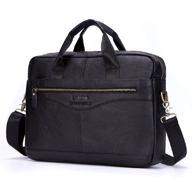 Bolsos de mano de piel auténtica para hombre