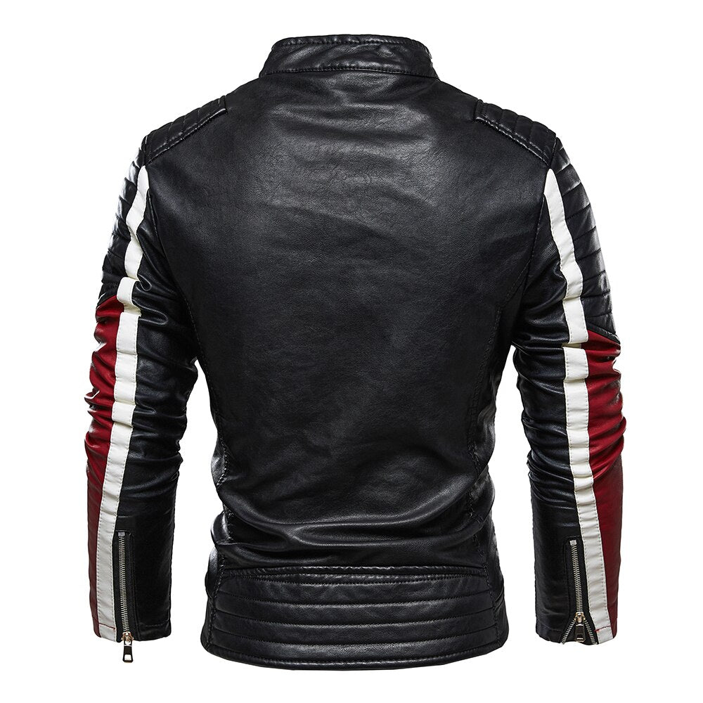 Casual Motor Distressed Leather Jacket