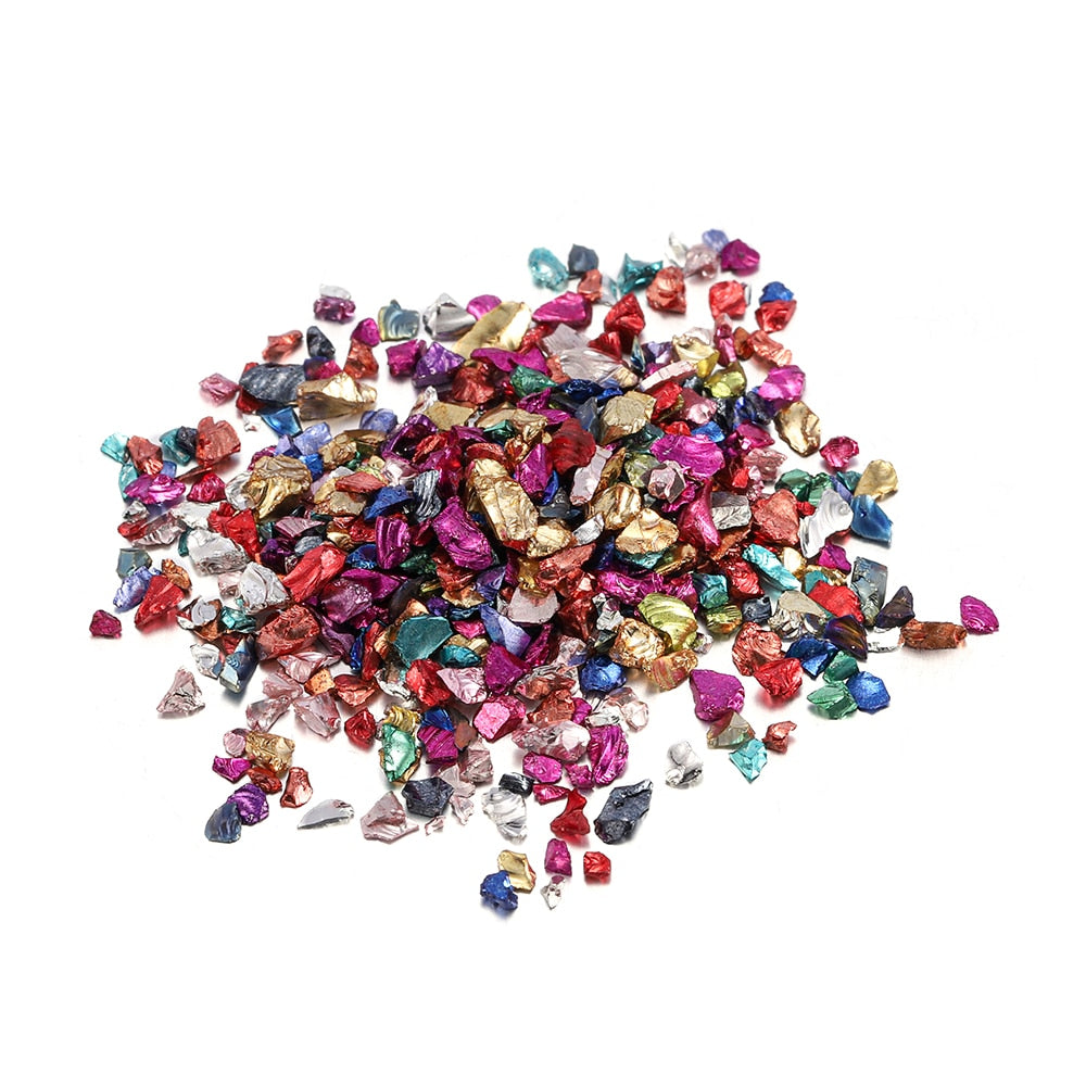 20g/lot Multi-color Mixing Nail Art Crushed Glass Nail Stones