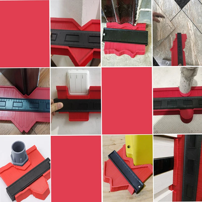 Profile Contour Gauge line Copier Ruler Cutting template Construction Woodworking Measuring instrument ceramic Tiling tiles tool