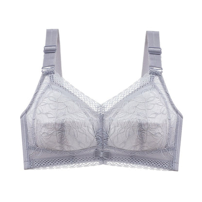 FallSweet Wireless Bras for Women Thin Cup Lingeire Plus Size Lace Underwear Minimizer Brassiere B C D E Cup - Hiccupzz