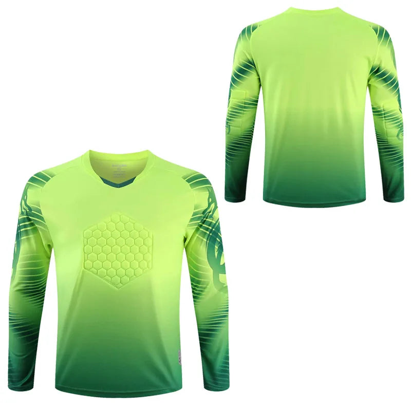 Men Football jersey 2024 New Adults Goal Keeper Long Sleeves tracksuit Soccer Training