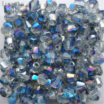 Multicolor 100pcs 4mm Bicone Austria Crystal Beads for DIY Jewelry Making - Hiccupzz