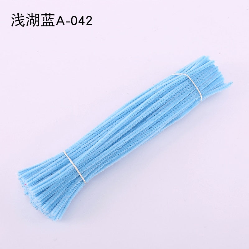 50/100pcs 30cm Chenille Stems Stick Cleaners Kids Educational Toys Handmade Colorful Chenille Stems Pipe for DIY Craft Supplies