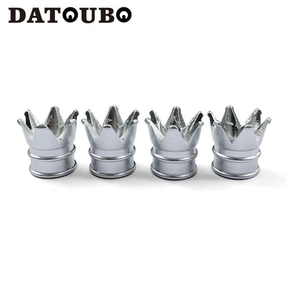 4 Pcs New Arrive Colorful Aluminum Crown Car Tire Valve Stem Caps - Hiccupzz