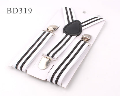 New Adjustable Kids Suspenders Elastic Striped Suspender Candy Color Children Braces Wedding Accessories Girls Boys Straps - Hiccupzz
