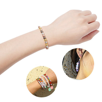 50-500pcs Gold color CCB Ball Beads Round Loose Bead For Making DIY Bracelet Necklace Wedding Jewelry - Hiccupzz