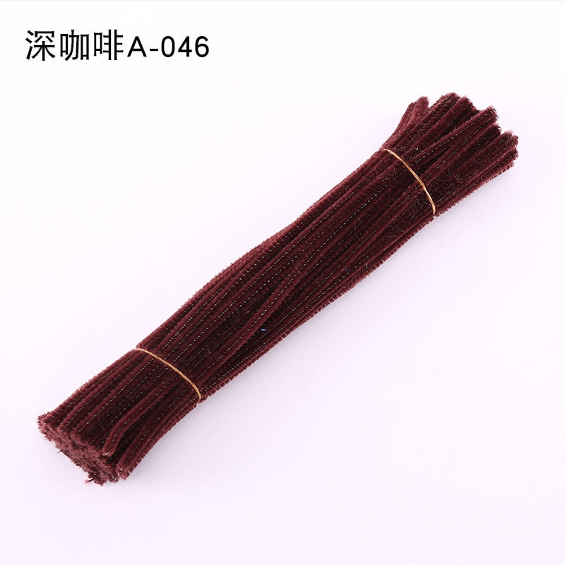 50/100pcs 30cm Chenille Stems Stick Cleaners Kids Educational Toys Handmade Colorful Chenille Stems Pipe for DIY Craft Supplies