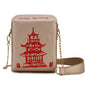 Chinese Takeout Box Purse Pu Leather Women Handbag Fashion Crossbody Bag Shoulder Chain Bag for Girl Bucket Bag - Hiccupzz