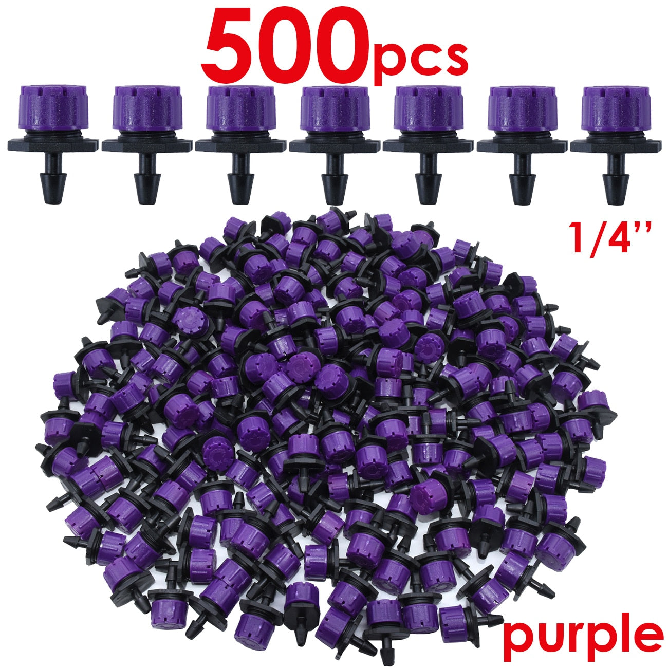 30-1000PCS 4/7mm Garden Irrigation Nozzle Adjustable Water Sprinkler