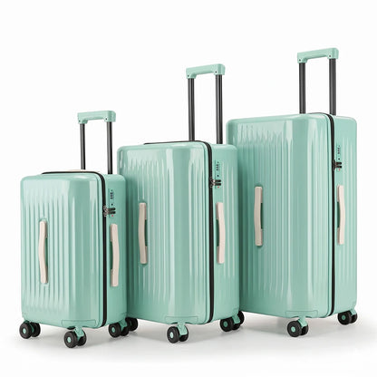 3 Piece Luggage Set 20/24/28 Inch PC Material Suitcase With Wet Dry Separation Anti-Explosion Zipper