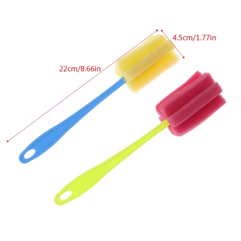 Bottle Scouring Pad Cleaning Brush Wash Scrubber Long Handled For Glass Cup Mug,Baby Feeding Milk Bottle Brushes,Cleaning Tools