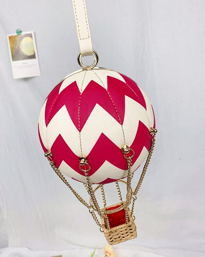 Red Hot Air Balloon Shape Handbag Party Clutch Bag for Women - Hiccupzz