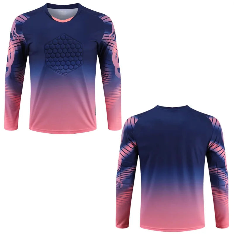 Men Football jersey 2024 New Adults Goal Keeper Long Sleeves tracksuit Soccer Training