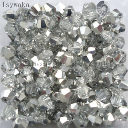 Multicolor 100pcs 4mm Bicone Austria Crystal Beads for DIY Jewelry Making - Hiccupzz