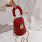 Crocodile Pattern Small Bucket Crossbody Bag for Women - Hiccupzz