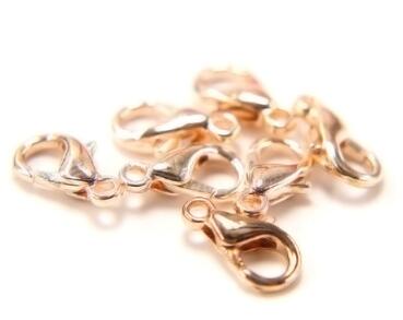 100pcs Gold Metal Lobster Clasps Bracelets Connectors Hooks Buckle Charm Materials for DIY Jewelry Making Supplies Accessories