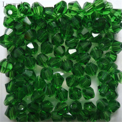 Multicolor 100pcs 4mm Bicone Austria Crystal Beads for DIY Jewelry Making - Hiccupzz