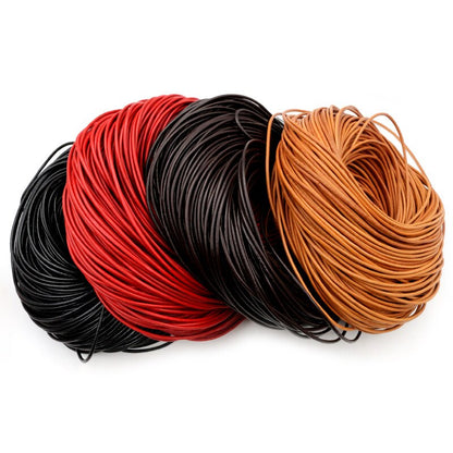 4 Color Genuine Cow Leather Round Thong Cord  for Jewelry Making - Hiccupzz